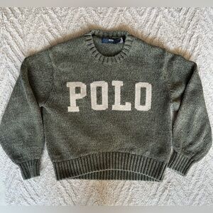 Polo Ralph Lauren Logo Green Sweater S